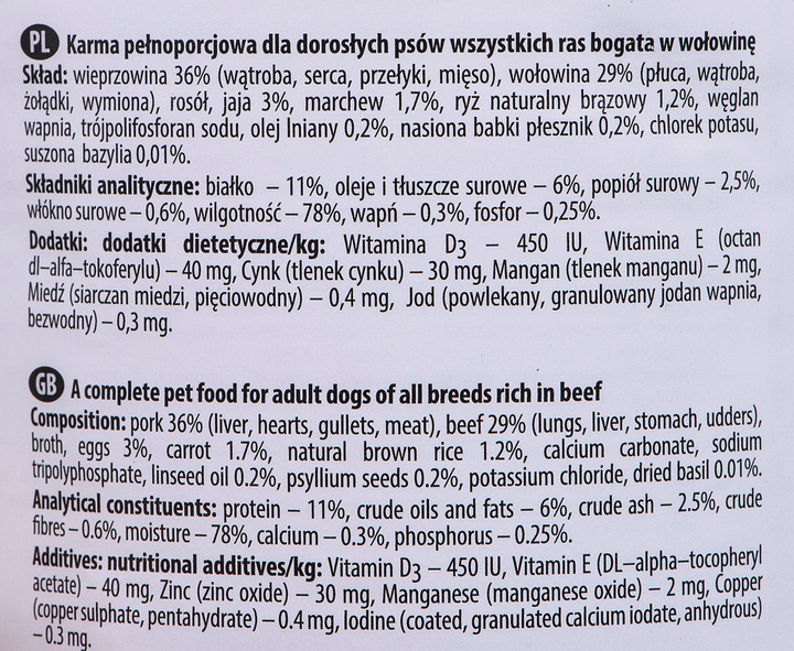 Вологий корм для собак Dolina Noteci Premium з яловичиною 400 г (5902921301325) - зображення 2