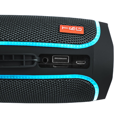 Портативна колонка TG287, Bluetooth, радіо, speakerphone, чорний - зображення 4