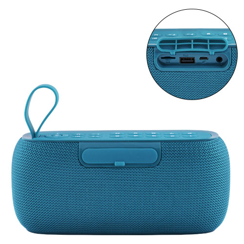 Портативная колонка TG177, Bluetooth, радио, Power Bank, часы, speakerphone, аквамарин - изображение 3