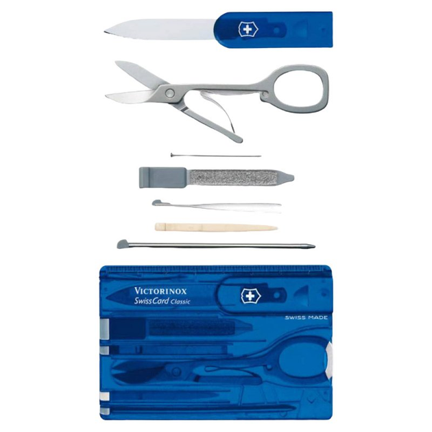 Нож Victorinox SwissCard Transparent Blue (0.7122.T2) - изображение 1