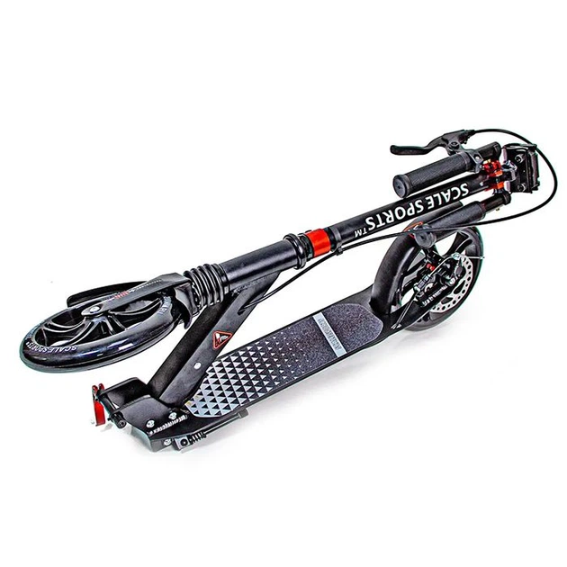 Самокат двоколісний Scale Sports SS-12 Чорний Дискове гальмо Led-ліхтарик - зображення 3