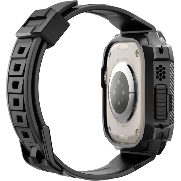 Чехол + ремешок для Apple Watch Spigen Rugged Armor 49mm Ultra, Black (ACS05460) - Фото 7 Чехол + ремешок для Apple Watch Spigen Rugged Armor 49mm Ultra, Black (ACS05460) - изображение 7