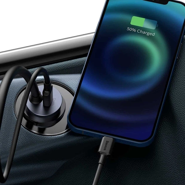 Автомобільний зарядний пристрій Baseus Share Together PPS multi-port Fast charging with extension cord 120W 2U+2C Gray (CCBT-A0G) - Фото 8 Автомобільний зарядний пристрій Baseus Share Together PPS multi-port Fast charging with extension cord 120W 2U+2C Gray (CCBT-A0G) - изображение 8
