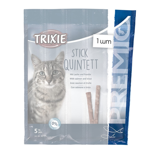 Лакомство для кошек Trixie Premio Quadro-Sticks лосось/форель 5 г (TX-42725) - изображение 2