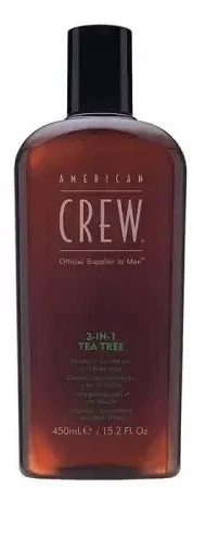 Средство по уходу за волосами и телом 3-в-1 American Crew 3-in-1 Tea Tree 450 мл - Фото 1 Средство по уходу за волосами и телом 3-в-1 American Crew 3-in-1 Tea Tree 450 мл - изображение 1
