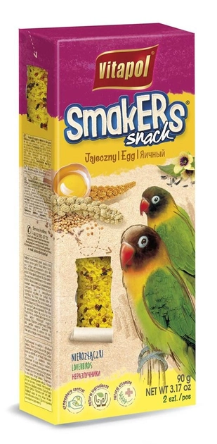Ласощі VITAPOL Smakers для папуг з яйцем 2 шт (5904479026064) - зображення 1