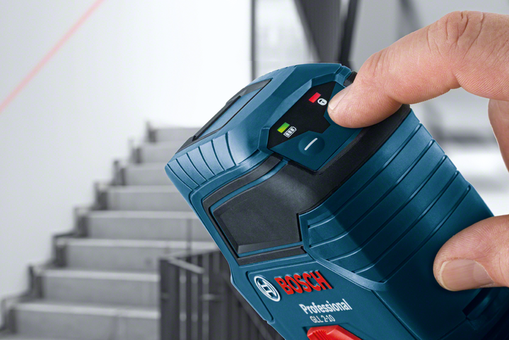 Лазерний рівень (нівелір) Bosch Professional GLL 2-10, сумка, 3 акум. 1.5 В, різьба кріплення 1/4, 5/8, робоча відстань 10 м (0601063L00) - зображення 3