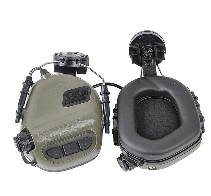 Активные тактические наушники Earmor M31H mod 3 Olive Для Шлема Fast и других - изображение 2