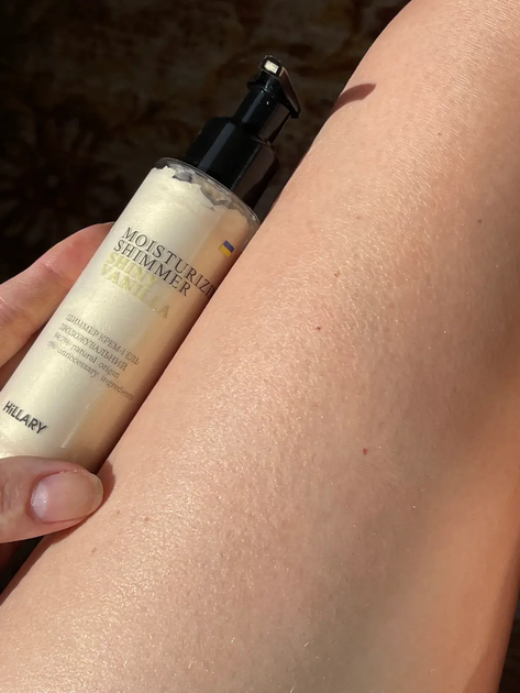 Шиммер крем-гель увлажняющий Hillary Shiny Vanilla Moisturizing Shimmer 100 мл 2314941401573 - Фото 8 Шиммер крем-гель увлажняющий Hillary Shiny Vanilla Moisturizing Shimmer 100 мл 2314941401573 - изображение 8