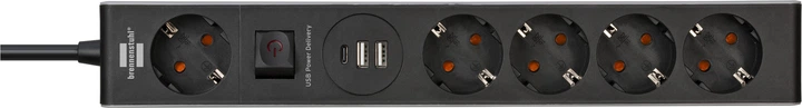 Подовжувач Brennenstuhl Premium-Line 5 розеток, USB зарядка 1.5 м (1159780615) - зображення 2