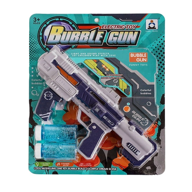 Бластер мыльные пузыри автомат с мыльными пузырями Bubble Gun со светом и звуком Размер 30 см (134-61 B) - Фото 3 Бластер мыльные пузыри автомат с мыльными пузырями Bubble Gun со светом и звуком Размер 30 см (134-61 B) - изображение 3