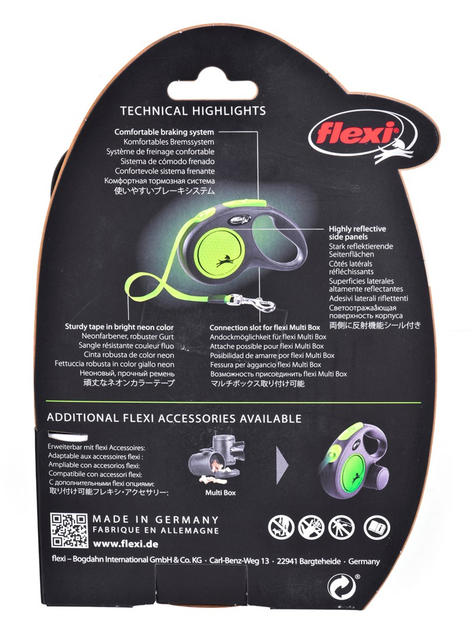 Smycz automatyczna FLEXI New Neon S 5m zielona (4000498032015) - obraz 3