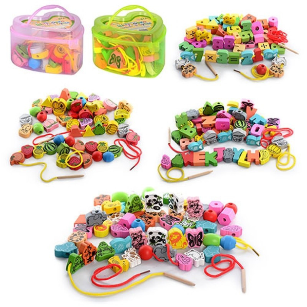 Развивающая игрушка Шнуровка бусы в банке Limo Toy (MD 034400001111) - изображение 3