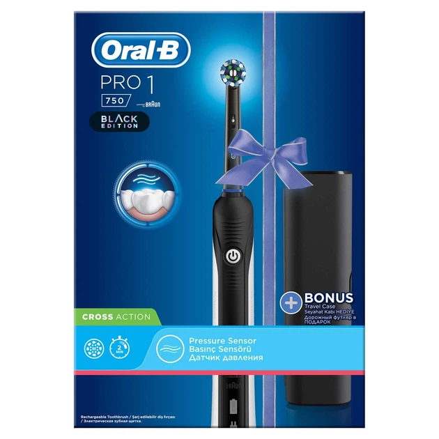 Електрична зубна щітка Oral-B Pro 750 Black (4210201219224_4210201218463) - зображення 10
