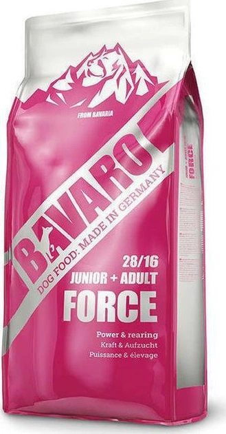 Корм Bavaro Junior+Adult Force 18 кг для щенков и взрослых собак ( 28/16) - Фото 1 Корм Bavaro Junior+Adult Force 18 кг для щенков и взрослых собак ( 28/16) - изображение 1