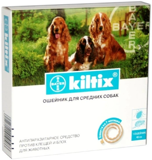 Нашийник Bayer Kiltix (Кілтікс) від бліх та кліщів 48 см - Фото 2 Нашийник Bayer Kiltix (Кілтікс) від бліх та кліщів 48 см - зображення 2