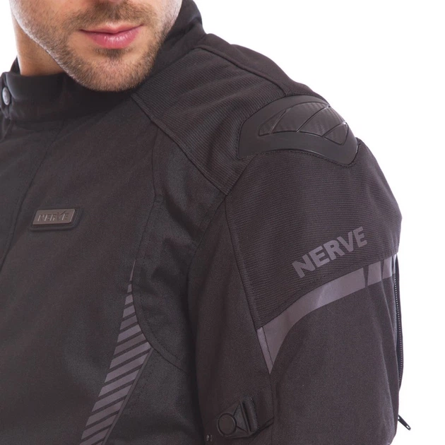 Мотокуртка текстильная NERVE MS-1189 L Черный/Серый - изображение 7