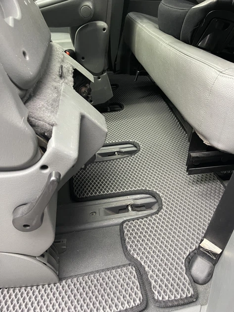Коврики (3 ряда, EVA, черные) для Chrysler Voyager 2001-2007 гг - изображение 11