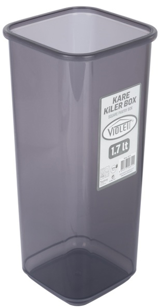 Контейнер пластиковый для сыпучих продуктов Violet House 0311 Transparent Black 1.7 л (0311 Transparent Black) - изображение 2