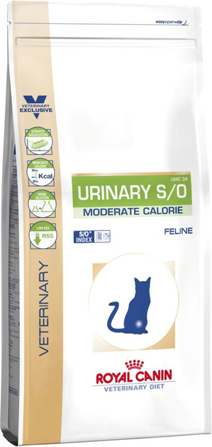 Sucha karma dla dorosłych kotów Royal Canin Urinary S/O Moderate Calorie Cat 1,5 kg (3182550764544) (3954015) - obraz 1