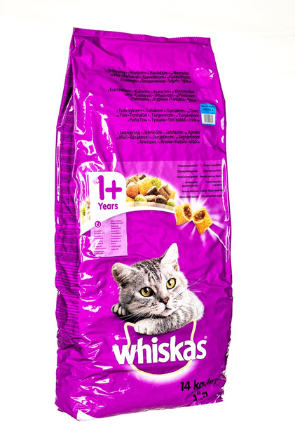 Сухой корм для взрослых кошек Whiskas с тунцом 14 кг (5900951014390 ...
