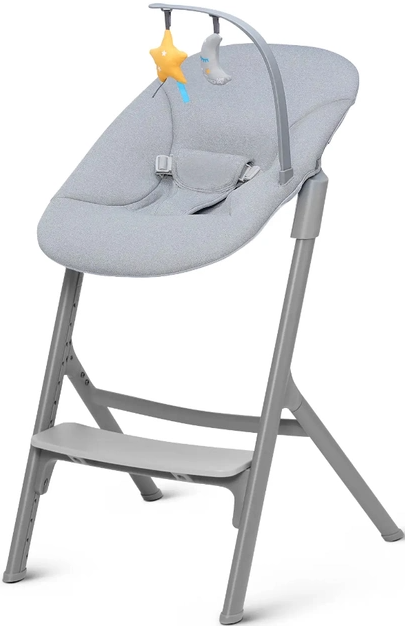 Стільчик для годування із шезлонгом Kinderkraft Igee Calmee Cloudy Grey (KHIGCA00GRY0000) - Фото 3 Стільчик для годування із шезлонгом Kinderkraft Igee Calmee Cloudy Grey (KHIGCA00GRY0000) - зображення 3