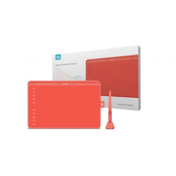 Графический планшет Multitouch Huion HS611 Coral \ red, формат A5, 5080 lpi - Фото 1 Графический планшет Multitouch Huion HS611 Coral \ red, формат A5, 5080 lpi - изображение 1