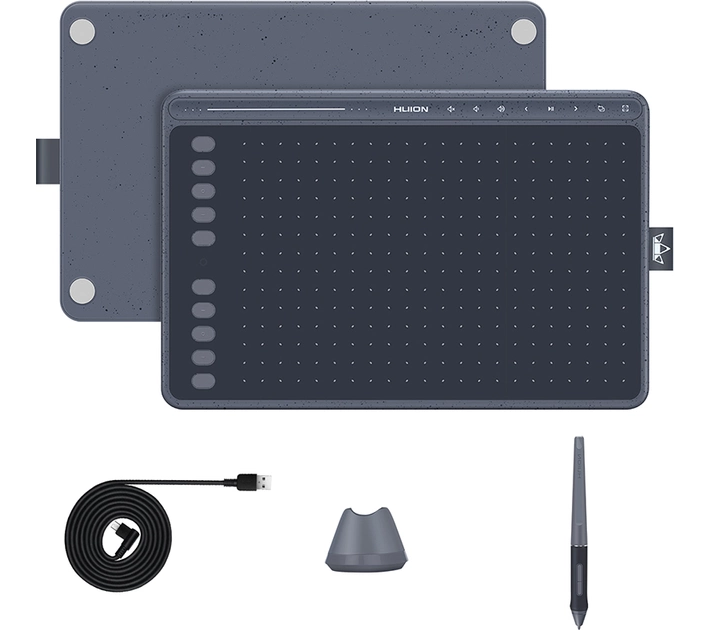 Графический планшет Multitouch Huion HS611 Grey, формат A5, 5080 lpi - изображение 4