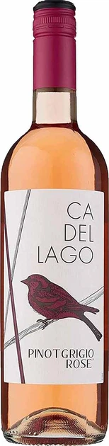 Вино Ca Del Lago Pinot Grigio Delle Venezie Rosato DOC Veneto розовое сухое 0.75 л 12% (8003625071334) - Фото 1 Вино Ca Del Lago Pinot Grigio Delle Venezie Rosato DOC Veneto розовое сухое 0.75 л 12% (8003625071334) - изображение 1
