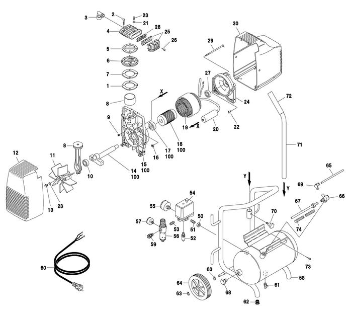 Компресор повітряний безмасляний Makita AC1300 (20 л) - зображення 6