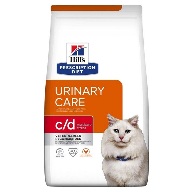 Sucha karma dla kotów Hill's PRESCRIPTION DIET c/d Urinary Stress Feline Chicken z idiopatycznym zapaleniem pęcherza 8 kg (052742284408) - obraz 1