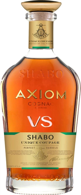 Коньяк України Shabo Axiom VS 3* 0.5 л 40% (4820070409970) - Фото 1 Коньяк України Shabo Axiom VS 3* 0.5 л 40% (4820070409970) - зображення 1