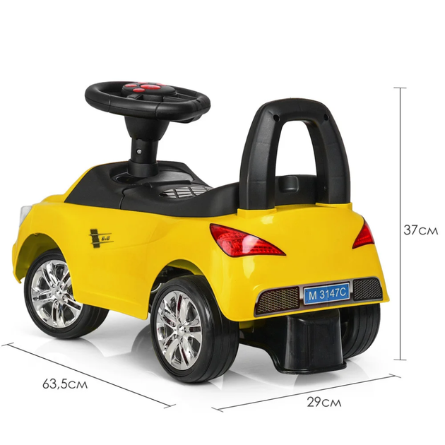 Каталка-толокар Bambi M 3147C-6 Желтый музыкальный - изображение 3