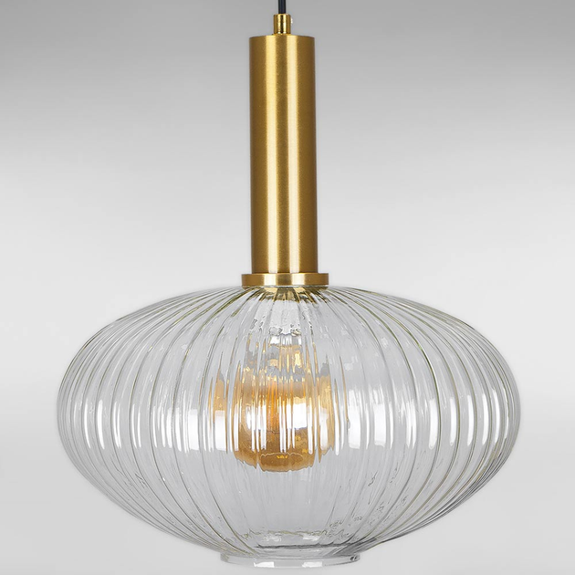 Люстра подвесная Лофт Light House LS-18627-1 BRZ+CL бронза, плафон ...