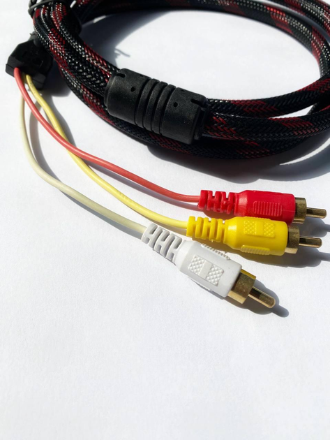 Переходник HDMI(G) - 3RCA(G)-input конвертер белый