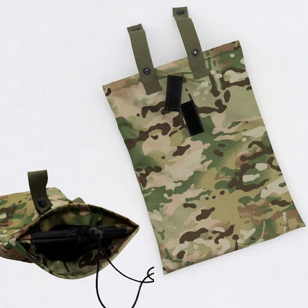 Тактична сумка підсумок військова армійська з підкладкою для скидання магазину з системою Моллі 32х25х20 см (474289-Prob) Мультикам - зображення 1