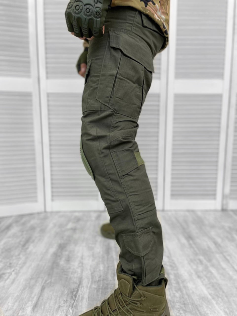 Військові штани L IDOGEAR G3 Оливковый тактичні для військових з наколінниками - зображення 2