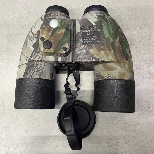 Бінокль SIGETA General 10x50 Camo тактичний всепогодний, з компасом і далекоміром, чохол, камуфляж - Фото 8 Бінокль SIGETA General 10x50 Camo тактичний всепогодний, з компасом і далекоміром, чохол, камуфляж - зображення 8