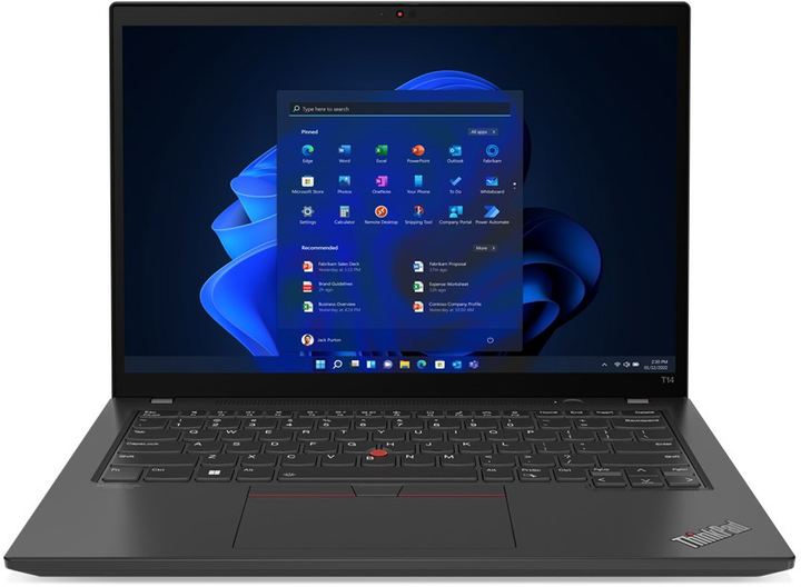 Ноутбук Lenovo ThinkPad T14 G3 (21AH0082PB) Black - зображення 1