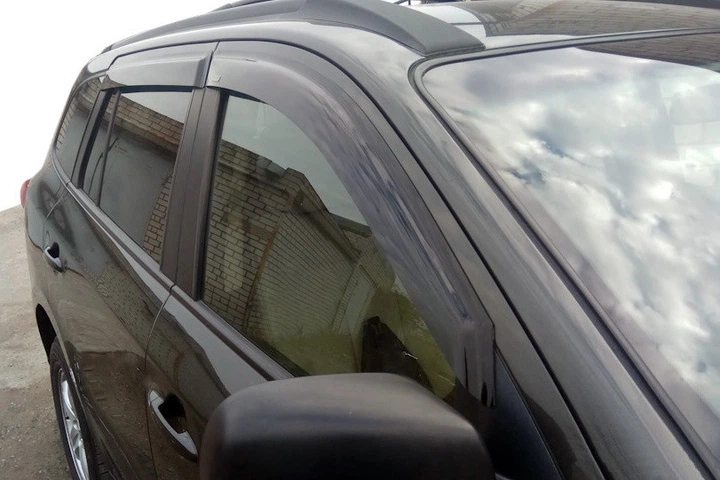 Ветровики HIC для Hyundai Santa Fe 2 (2006-2012) - комплект из 4 штук - Фото 1 Ветровики HIC для Hyundai Santa Fe 2 (2006-2012) - комплект из 4 штук - изображение 1