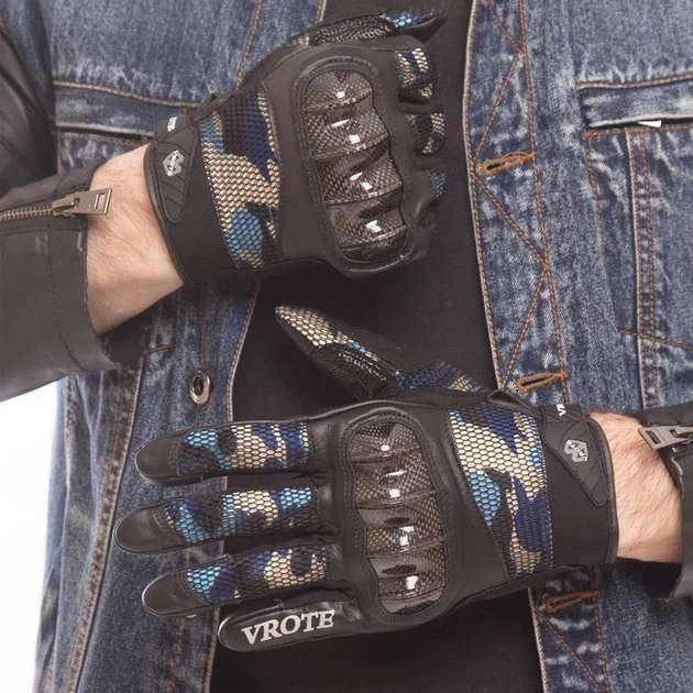 Мотоперчатки VROTE V002 L Камуфляж Multicam Black - изображение 4