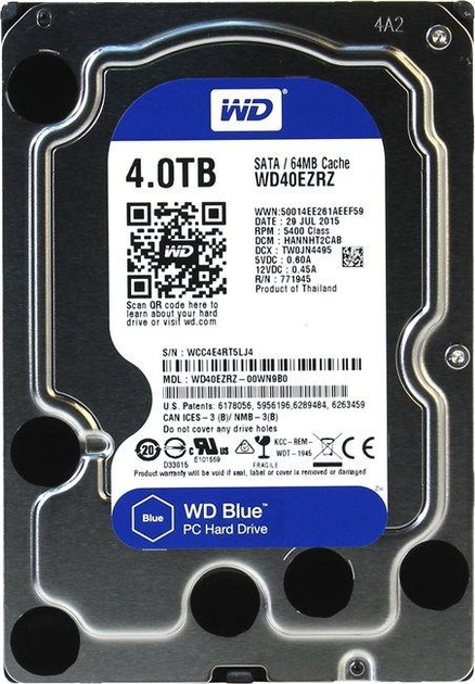 Жесткий диск Western Digital 3,5 Blue 4Tb (WD40EZRZ), б/у – фото ...