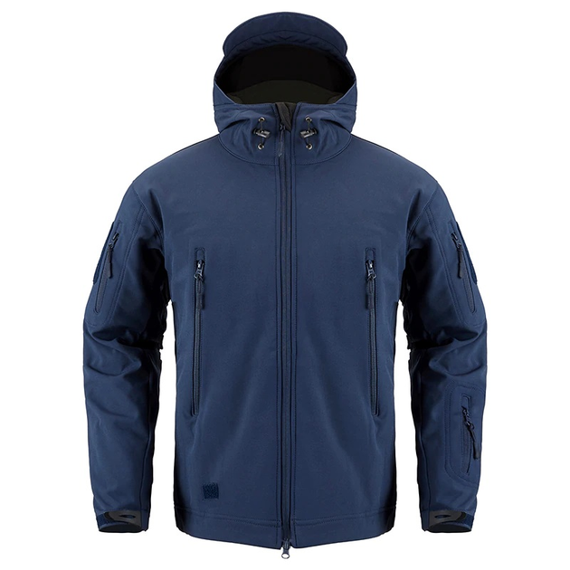 Тактична куртка / вітровка Pave Hawk Softshell navy blue (темно-синій) XS - зображення 1