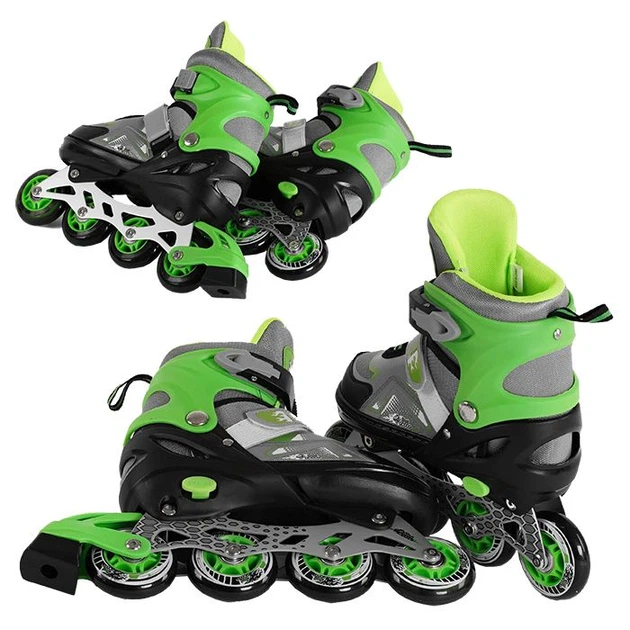 Раздвижные ролики детские Best Roller 65477-M, размер 34-37, зеленые, с подсветкой - изображение 2