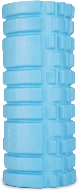 Набор Массажный ролик Cornix EVA 33 x 14 см XR-0030 Sky Blue + Массажный мяч Cornix XR-0229 Lacrosse Ball 6.3 см Темно-синий - изображение 3