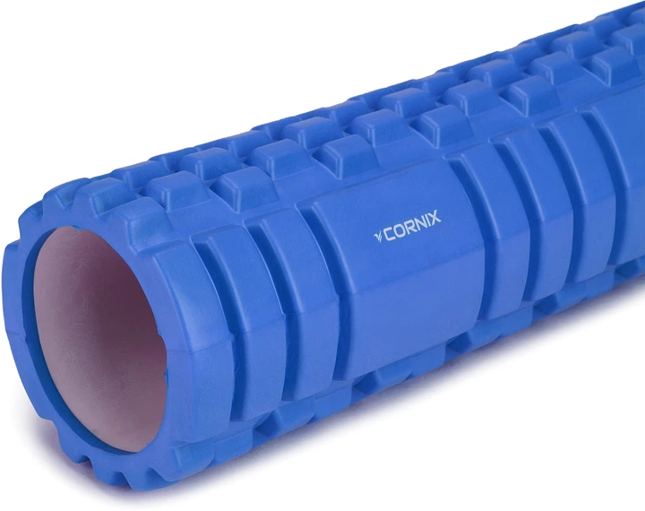 Набор Массажный ролик Cornix EVA 45 x 14 см XR-0039 Blue + Массажный мяч Cornix XR-0229 Lacrosse Ball 6.3 см Темно-синий - изображение 3