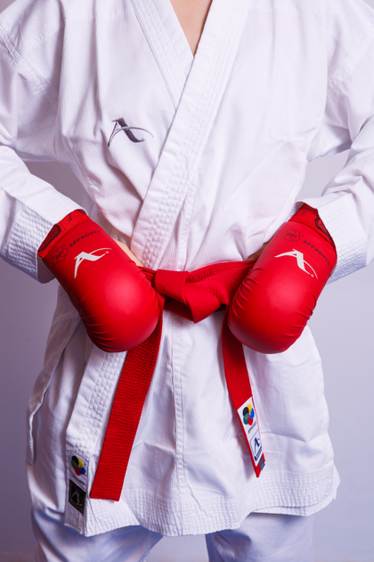 перчатки для карате дитячі накладки на руки Arawaza червоні розмір S ...