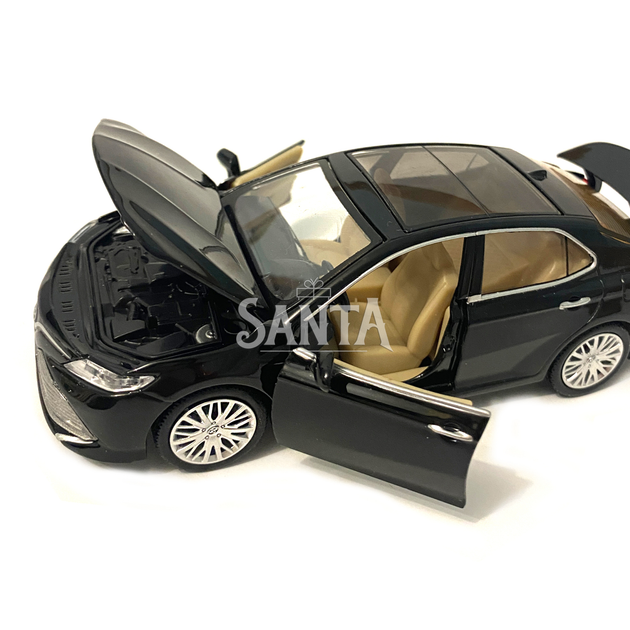 Машинка игрушечная металлическая Toyota Camry 70 Автопром Тойота кемри, черный, свет, звук, откр. двери, баг., капот 14,5*5,5*4 см (68459) - изображение 7