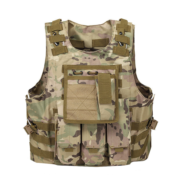 Жилет тактичний AOKALI Outdoor А56 (Camouflage CP) захисний камуфляжний на липучках - зображення 2