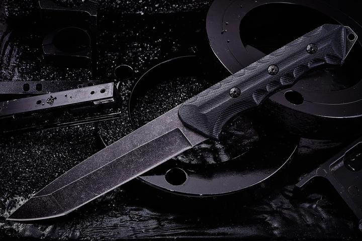 Нож нескладной Тактический Военный со стеклобоем Сверхтвердая сталь MD74 - изображение 1